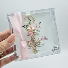 Llavero Cruz Pedrería Grande | Pedido mínimo 12 pz en internet