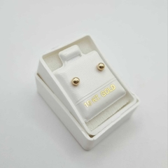 Aretes de Broquel Bolita Mini Oro 10k