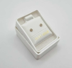 Aretes de Broquel Biselados Mini Oro 10k