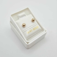 Aretes de Broquel Bolita Oro 10k