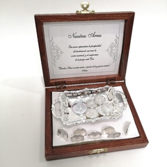 Estuche Arras Amor Caoba (Chapa Plata)