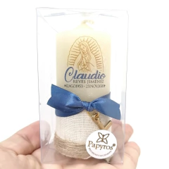 Cirios Mini personalizados impresión al frente, 4x8 cm / Pedido mínimo 12 pz - tienda en línea