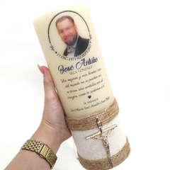 Cirios Extra Grandes personalizados impresión al frente, 10x28 cm / Pedido mínimo 12 pz - comprar en línea
