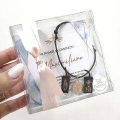 Pulsera Escapulario Chico CON DIJE San Benito | Pedido mínimo 12 pz - Papyros Recuerdos y Accesorios