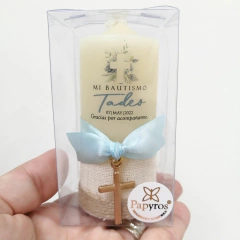 Cirios Mini personalizados impresión al frente, 4x8 cm / Pedido mínimo 12 pz