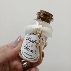 Botella chica agua bendita con etiqueta | Pedido mínimo 12 pz - comprar en línea