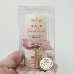 Imagen de Cirios Mini personalizados impresión al frente, 4x8 cm / Pedido mínimo 12 pz