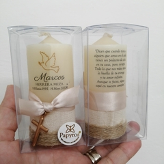 Cirios Mini personalizados Doble Impresión, 4x8 cm / Pedido mínimo 12 pz - Papyros Recuerdos y Accesorios
