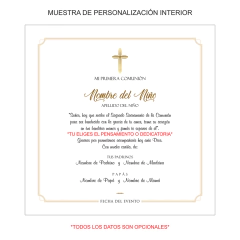 Kit Primera Comunión Lujo Rosa mod. KC004-R Personalizado - Papyros Recuerdos y Accesorios