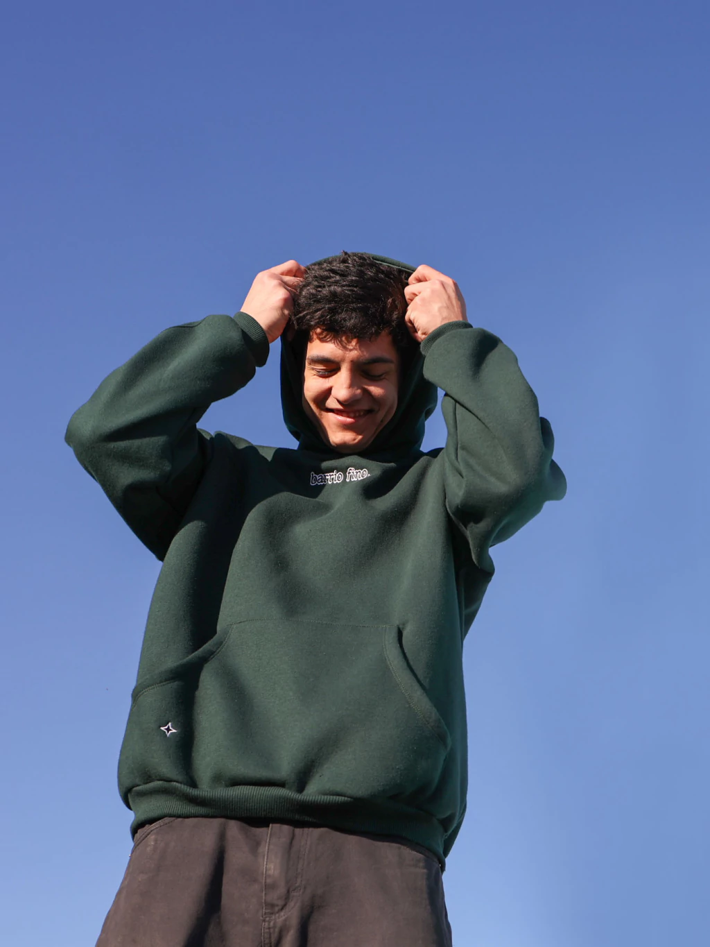 Hoodie Barrio Fino Verde Botella
