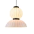COLGANTE OLIMPO-3 C/PANTALLA Ø50CM TELA BLANCA 2XE27 DABOR