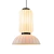 COLGANTE OLIMPO-2 C/PANTALLA Ø45CM TELA BLANCA 2XE27 DABOR