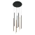 COLGANTE 9 VARILLAS LED NEGRO 75W 3000K DENVER-9 DABOR