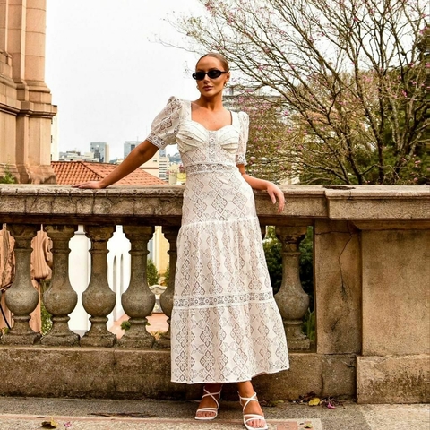 VESTIDO RENDA DECOTE - DELIGHT