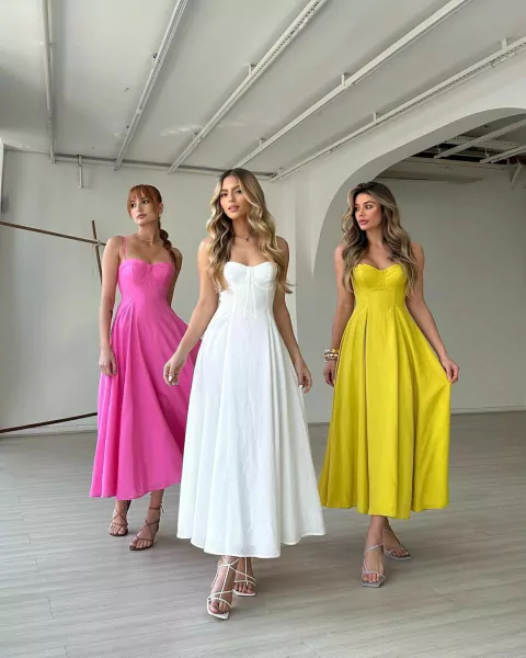 VESTIDO MIDI ALCINHA