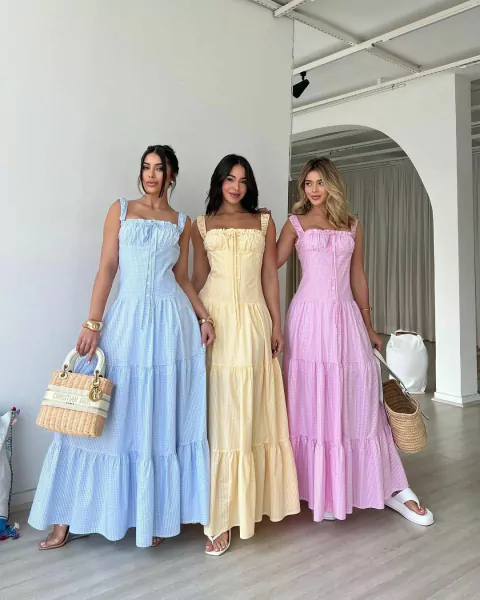 VESTIDO XADREZ BOTÕES