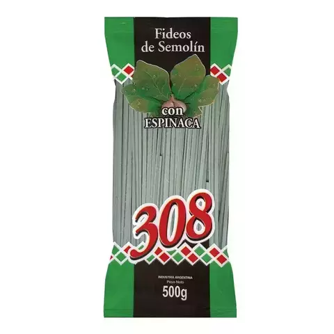 Fideos Tallarín 308 Espinaca 500g (12487988)
