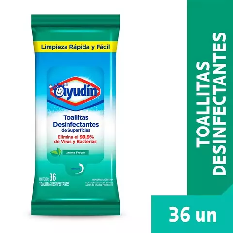 Toallitas Desinfectantes Ayudín Fresco 36unid (61674) - comprar online