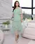 VESTIDO MAX MIDI EM TULE BORDADO VERDE - loja online