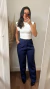 CALÇA ALFAIATARIA RETA COM CINTO AZUL MARINHO - comprar online