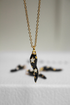 Collar Horn negro (amuleto de la abundancia y protector contra las malas energías)