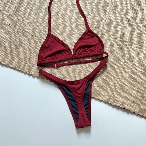 Biquíni Brisa - Vinho - comprar online