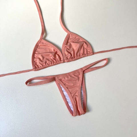 Biquíni de Fita - Rosa coral