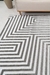 Tapete Sala 150x200 Chevron Cinza 338 - Pemogo Decorações - Loja de Tapetes e Cortinas