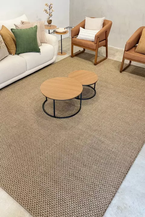 Tapete Sisal Real Marrom 2,00x3,00m - Modelo 01