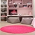 Tapete Redondo Macio Antiderrapante 1,00x1,00m Pink Rosa Oasis