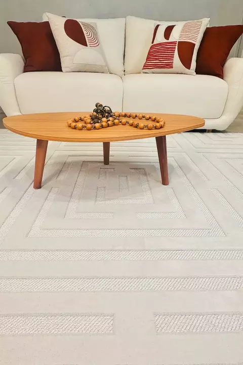 Tapete Chevron 2,50x3,00m - Modelo Bege 399