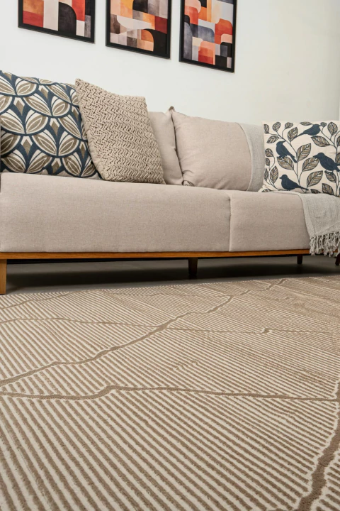 Tapete Sala 300x400 Capri 780 Bege e Marrom