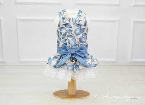 A195 - Jardineira Floral Azul