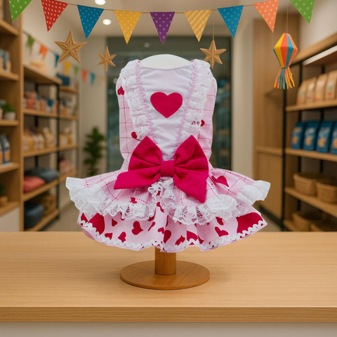A217 - Vestido Corações Renda