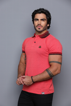 Polo Piquet Premium Lançamento - Coral - comprar online