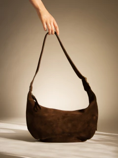 CARTERA MÍA CHOCOLATE GAMUZA - comprar online