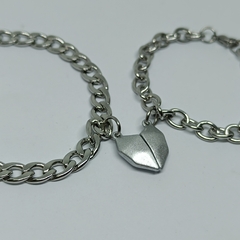 Pulsera corazon con iman para compartir
