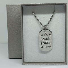 Collar "Lo siento, perdón, te amo, gracias" - comprar online