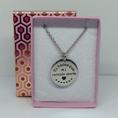 Collar "Tu haces que mi corazón sonría"
