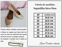Imagem do Sapatilha em couro de tricê frente fina