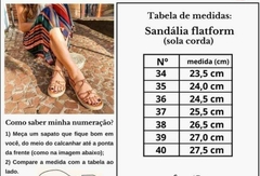 Sandália Flatform Paula Sola Corda Feminina Nó de amarrar gladiadora - comprar online
