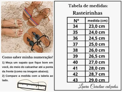 Imagem do Rasteira de tira de Trice em couro legítimo