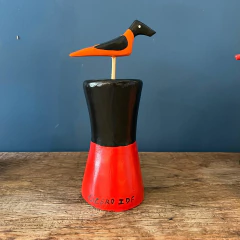 Cabeça com Pássaro P - Expedição Galeria - Arte Popular Brasileira