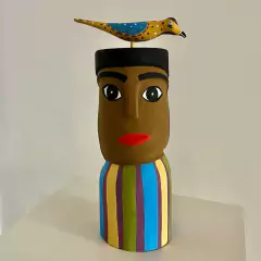Cabeça com Pássaro