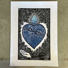 Coração Sagrado | Xilogravura