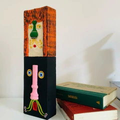 Totem Cabeça Laranja - Célio Freire - Expedição Galeria - Compre Online