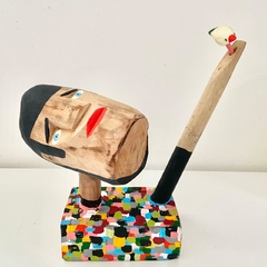 Totem Menino Com Pássaro - Célio Freire - Expedição Galeria - Compre Online