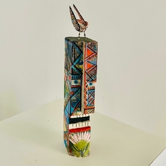 Totem com Pássaro | Mesa | Parede na internet