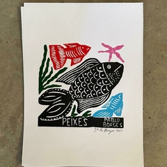 Peixes | Xilogravura