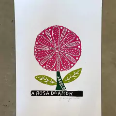 A Rosa do Amor | Xilogravura